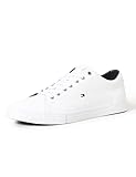 Tommy Hilfiger Sneakers con Suola Preformata Uomo Essential Leather Scarpe, Bianco (White), 43 EU