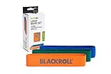 BLACKROLL® LOOP BAND, Set di 3 bande elastiche fitness in tessuto naturale, Fascia elastica per lo sport lunga 32 cm, blu, verde e arancione