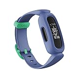 Fitbit Ace 3 Activity Tracker for Kids with Animated Clock Faces, Up to 8 days battery life & water resistant up to 50 m,Blue/Green