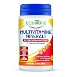 Equilibra Integratori Alimentari, Multivitamine e Minerali, a base di 12 Vitamine e 6 Minerali con Luteina, Indicato per Diete Povere di Minerali e Vitamine o Aumentato Fabbisogno, 60 Compresse