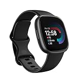 Smartwatch per il fitness Fitbit Versa 4 con GPS integrato, fino a 6 giorni di autonomia e compatibile con iOS 15 & Android OS 9.0, Nero / Alluminio grigio grafite