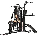 Dione HG5 – Stazione fitness – Multi-Gym – Stazione di lavoro con sacco da boxe – Compreso pesi 65 kg – Espandibile fino a 100 kg – Homegym