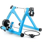 CXWXC Allenatore a rulli per bicicletta, pieghevole, in acciaio, con sgancio rapido, per bicicletta da 26 – 29 pollici, per allenamento in bicicletta, a casa, per interni (26 – 29, blu)