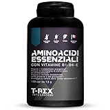 EAA Aminoacidi Essenziali con mix di vitamine B1, B6 ed E - Integratore di amminoacidi naturali vegan ottenuti da fermentazione T-Rex Integratori (Neutro, 150 compresse)
