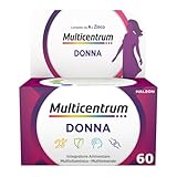 Multicentrum Donna Integratore Alimentare Multivitaminico, con Acido Folico,Vitamina D3, D, Contro Stanchezza e Affaticamento per Donna, 60 Compresse