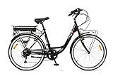 i-Bike, City Easy Urban, Bicicletta Elettrica a Pedalata Assistita, Unisex Adulto, Nero, Taglia Unica